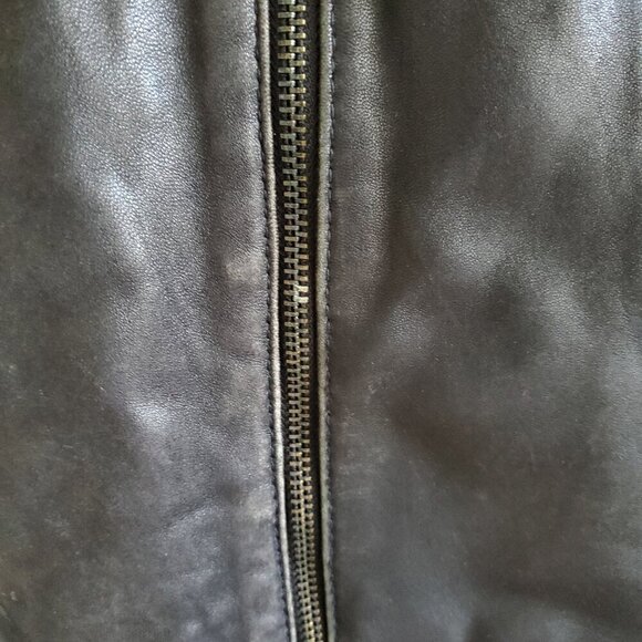 Marc New York Genuine Buttery Soft Leather Black Motorcycle Jacket Size L - Picture 5 of 16
